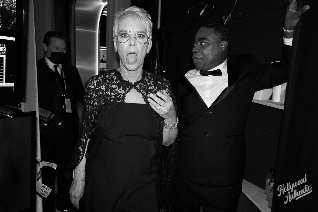 jamie lee curtis and tracy morgan, golden globe awards, hollywood authentic, greg williams, greg williams photography