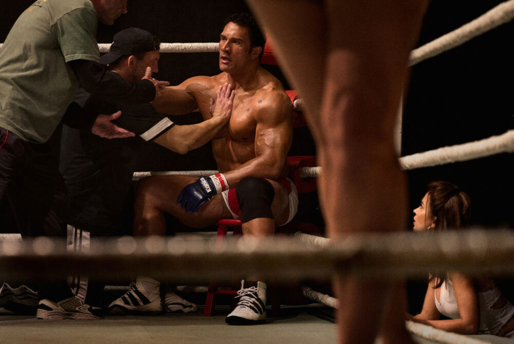 Benny Safdie, Dwayne Johnson, Emily Blunt, Mark Kerr, Ryan Bader, The Smashing Machine