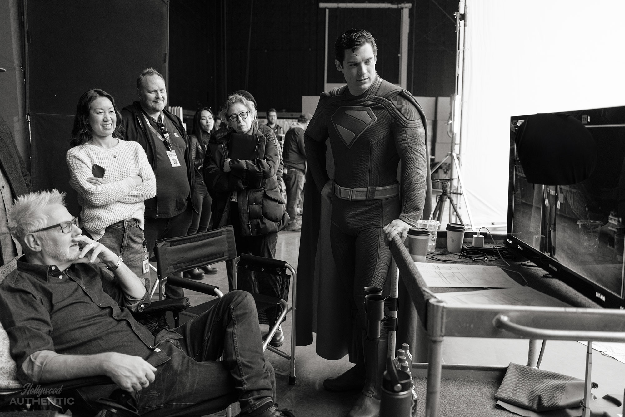 Anthony Carrigan, David Corenswet, Edi Gathegi, James Gunn, Nicholas Hoult, Rachel Brosnahan, Superman