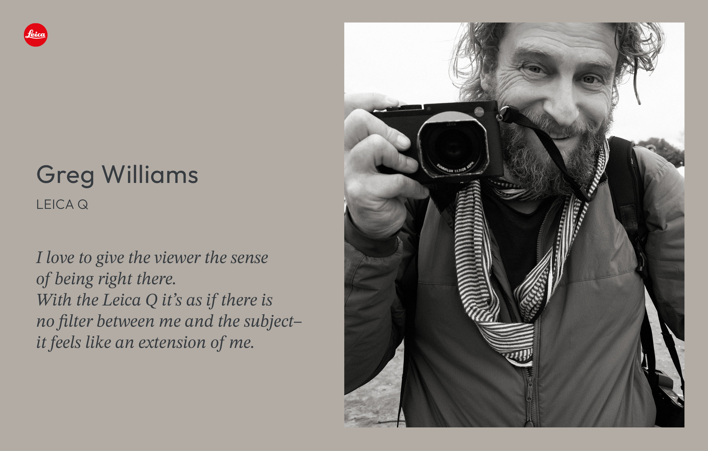 Greg Williams, Leica