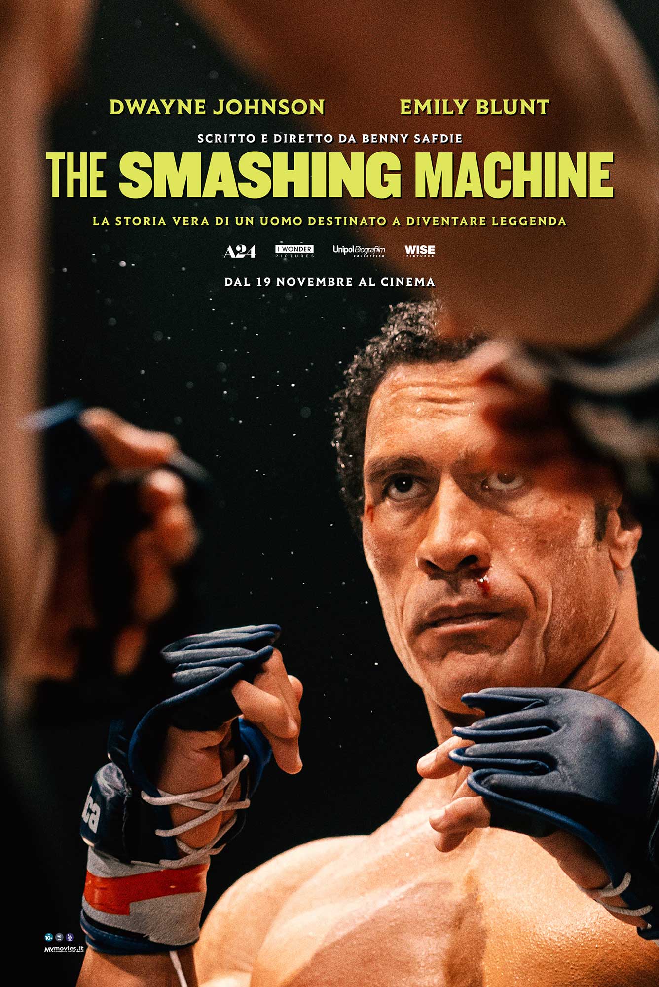 Benny Safdie, Dwayne Johnson, Emily Blunt, Mark Kerr, Ryan Bader, The Smashing Machine
